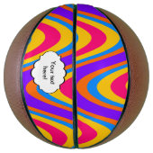 Farbiges Wellenmuster Basketball (Vertikal)