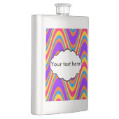 Farbiges Wellenmuster Flachmann (Rechts)