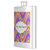 Farbiges Wellenmuster Flachmann (Links)