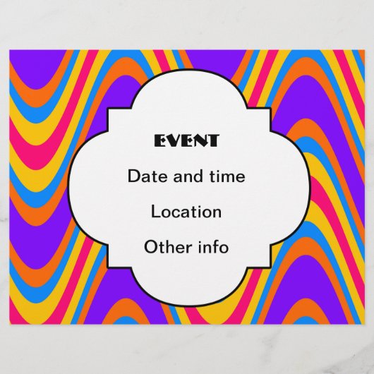 Farbiges Wellenmuster Flyer (Vorne)