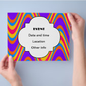 Farbiges Wellenmuster Flyer (Hand)