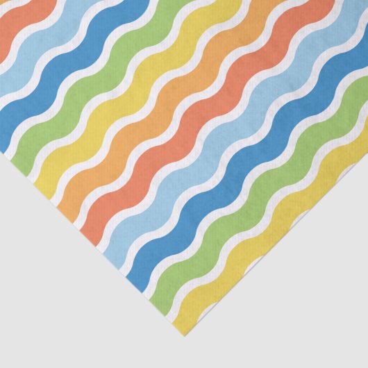 Farbiges Wellenmuster-Papiermuster Seidenpapier (Ausschnitt)