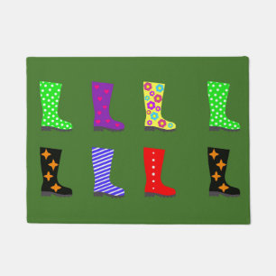 Farbiges Wellies Fußmatte