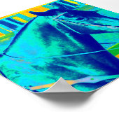 Farbiges Western Pferd Poster (Ecke)