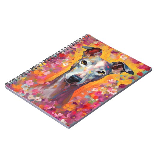 Farbiges Whippet Notizblock (Linke Seite)