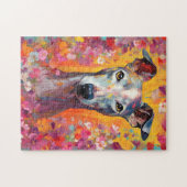Farbiges Whippet Puzzle (Horizontal)