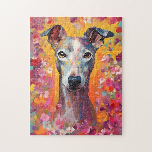 Farbiges Whippet Puzzle (Vertikal)