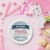 Farbiges Wiedersehen-Design Pappteller (Party)