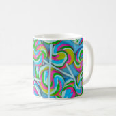 Farbiges Wirbles Lollipopmuster Kaffeetasse (VorderseiteRechts)