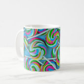Farbiges Wirbles Lollipopmuster Kaffeetasse (Vorderseite Links)
