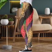 Farbiges Wollstrickpullover-Muster Grafikstreifen Leggings