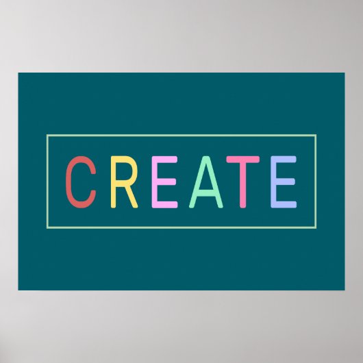 Farbiges Wort erstellen Poster (Vorne)
