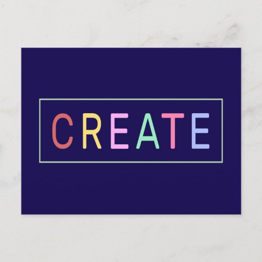 Farbiges Wort erstellen Postkarte (Vorderseite)