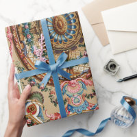 Farbiges Wrapping Paper aus dem 18. Jahrhundert