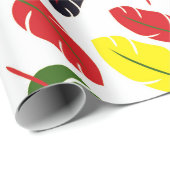 Farbiges Wrapping-Papier für die Blätter im Herbst Geschenkpapier (Rolleneckpunkt)