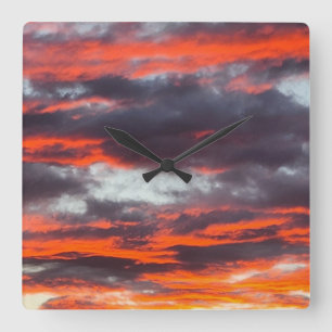 Farbiges Wüstenhimmel-Foto Quadratische Wanduhr
