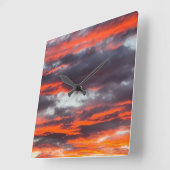 Farbiges Wüstenhimmel-Foto Quadratische Wanduhr (Winkel)