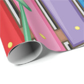 Farbiges Xylophon Geschenkpapier (Rolleneckpunkt)