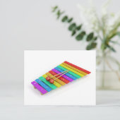 Farbiges Xylophon Postkarte (Stehend Vorderseite)