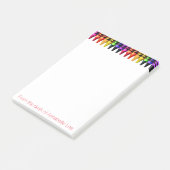 Farbiges Zeichenstift-Aquarell Post-it Klebezettel (angewinkelt)