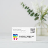 Farbiges Zeltlogo | Dental Beruflich Visitenkarte (Stehend Vorderseite)