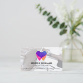 Farbiges Zeltlogo | Zahnbüro Visitenkarte (Stehend Vorderseite)