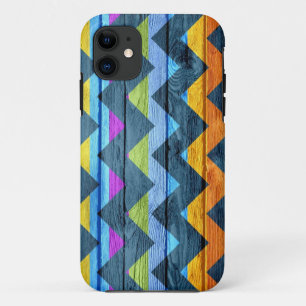 Farbiges Zickzack Holz Abstrakt #2 Case-Mate iPhone Hülle