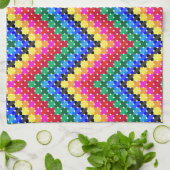 Farbiges Zickzack-Muster Handtuch (Gefaltet)