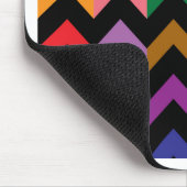 Farbiges Zickzack-Muster Mousepad (Ecke)