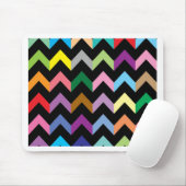 Farbiges Zickzack-Muster Mousepad (Mit Mouse)