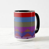 Farbiges Zickzack Streifenmuster #4 Tasse (VorderseiteRechts)