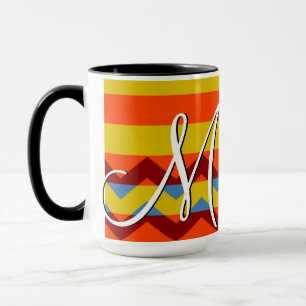 Farbiges Zickzack Streifenmuster #8 Tasse