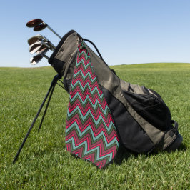 Farbiges Zickzack Zickzackmuster Golfhandtuch