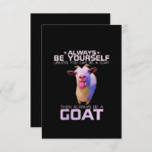 Farbiges Ziegengeschenk Dankeskarte (Vorne/Hinten)