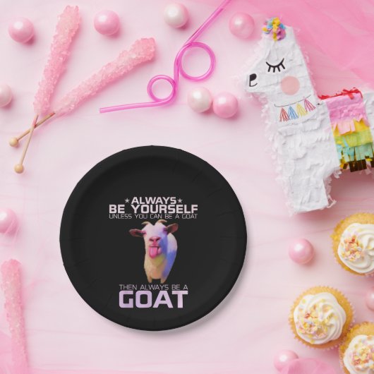 Farbiges Ziegengeschenk Pappteller (Party)