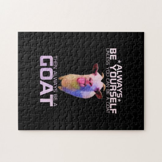 Farbiges Ziegengeschenk Puzzle (Horizontal)