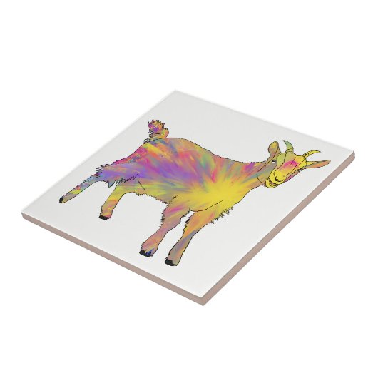 Farbiges Ziegenwasser Fliese (Seite)