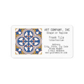 Farbiges Ziermuster Adressaufkleber (Vorne)