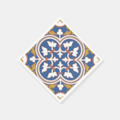 Farbiges Ziermuster Serviette (Ecke)