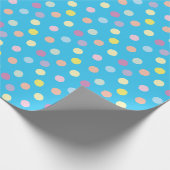 Farbiges Ziffernmuster auf hellblau Geschenkpapier (Ecke)