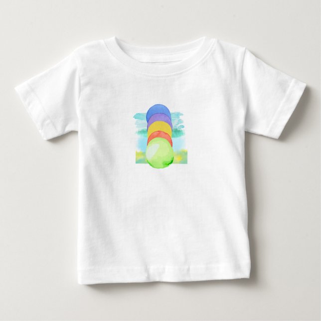 Farbiges Zirkelmuster Baby T-shirt (Vorderseite)