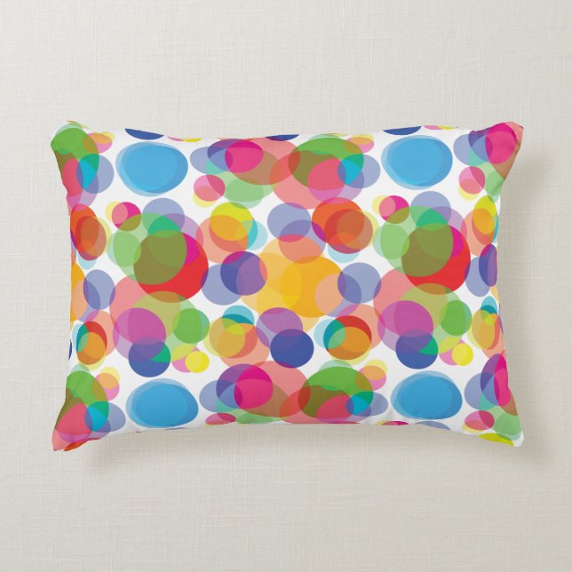 Farbiges Zirkelmuster Dekokissen (Vorderseite)