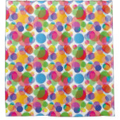 Farbiges Zirkelmuster Duschvorhang (Vorderseite)