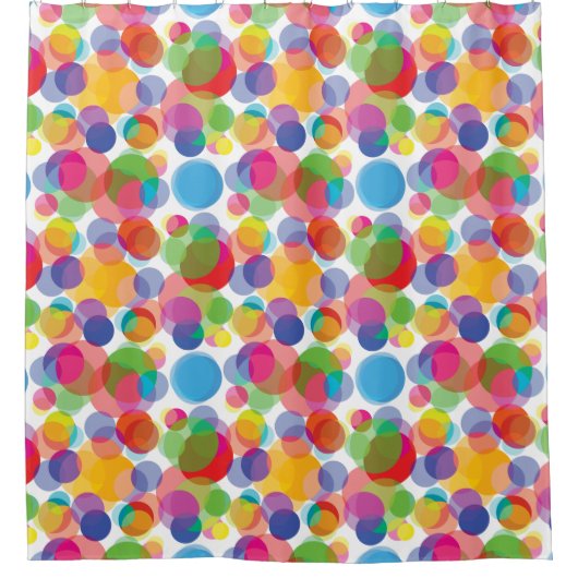 Farbiges Zirkelmuster Duschvorhang (Vorderseite)
