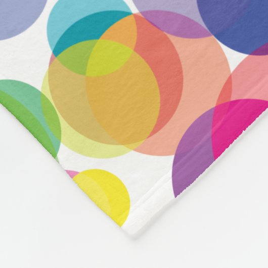 Farbiges Zirkelmuster Fleecedecke (Ecke)