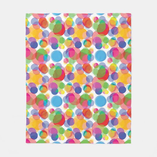 Farbiges Zirkelmuster Fleecedecke (Vorderseite)