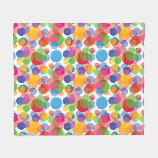 Farbiges Zirkelmuster Fleecedecke (Vorderseite (Horizontal))
