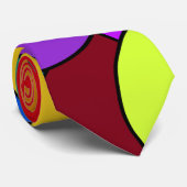 Farbiges Zirkelmuster Krawatte (Gerollt)