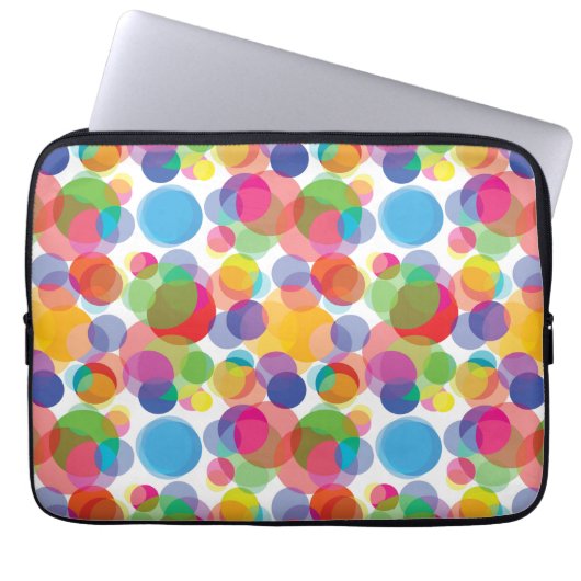 Farbiges Zirkelmuster Laptopschutzhülle (Vorderseite)