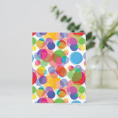 Farbiges Zirkelmuster Postkarte (Stehend Vorderseite)